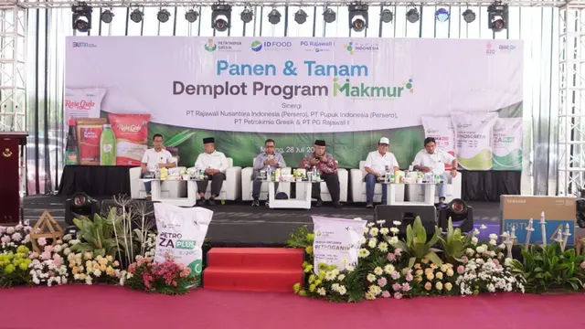 Kegiatan panen dan tanam tebu melalui program Petani Makmur di lahan percontohan Demonstration Plot (Demplot) di Malang Jawa Timur. (Dok ID Food)