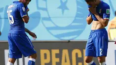Timnas Italia gagal lolos ke fase 16 besar Piala Dunia 2014 setelah kalah 0-1 dari Uruguay di Stadion das Dunas, Natal, Brasil, (24/6/2014). (REUTERS/Tony Gentile)