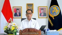 Menteri Perhubungan Budi Karya Sumadi  dalam pembukaan Rapat Umum Anggota INACA, Kamis (18/11/2021).