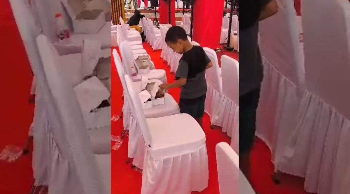 Viral 2 Bocah Gowa Pungut Sisa Hidangan Pejabat