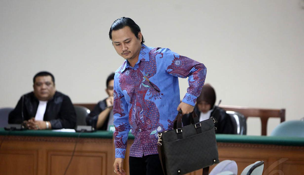 Hakim Tipikor menolak nota keberatan (eksepsi) diajukan anak Ketua Harian Partai Demokrat, Syarief Hasan, Jakarta, (22/10/14). (Liputan6.com/Miftahul Hayat)