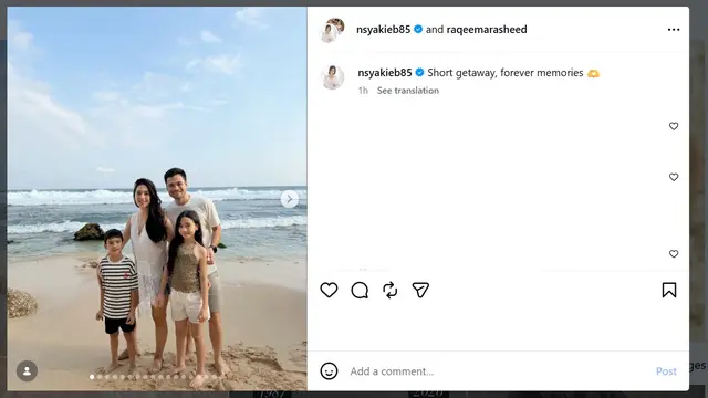 Nabila Syakieb liburan keluarga (instagram.com/nsyakieb85)