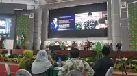 Ketua Fraksi Demokrat Edhie Baskoro Yudhoyono saat jadi pembicara Recovery Ekonomi Pasca Pandemi" di Universitas Islam Malang. (Istimewa)