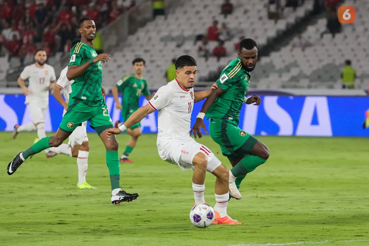 Timnas Indonesia Vs Arab Saudi di Kualifikasi Piala Dunia 2026