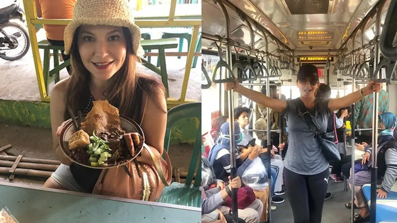 6 Potret Kesederhanaan Tamara Bleszynski, Hobi Makan di Warung