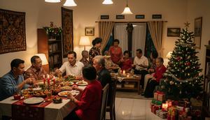 Cara Merayakan Natal dengan Hemat di 2025/ Ilustrasi AI