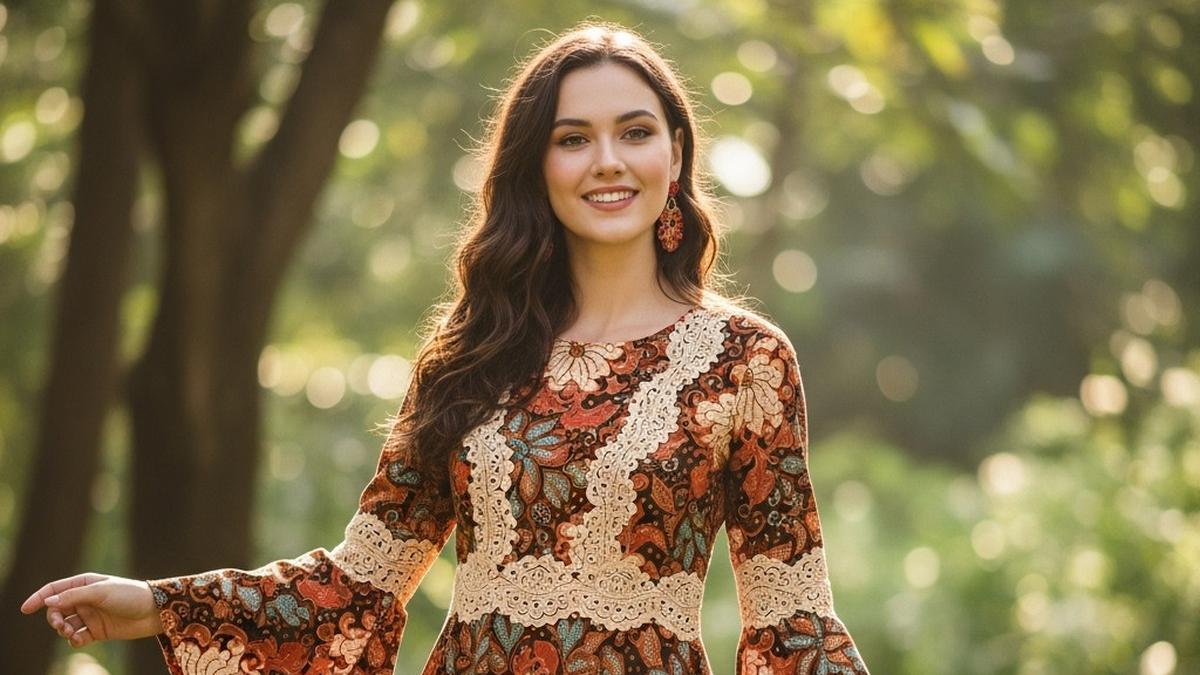 6 Pesona Batik Lengan Lonceng High-Low Modis untuk Pesta Malam, Jadi Pilihan Terbaik di 2025