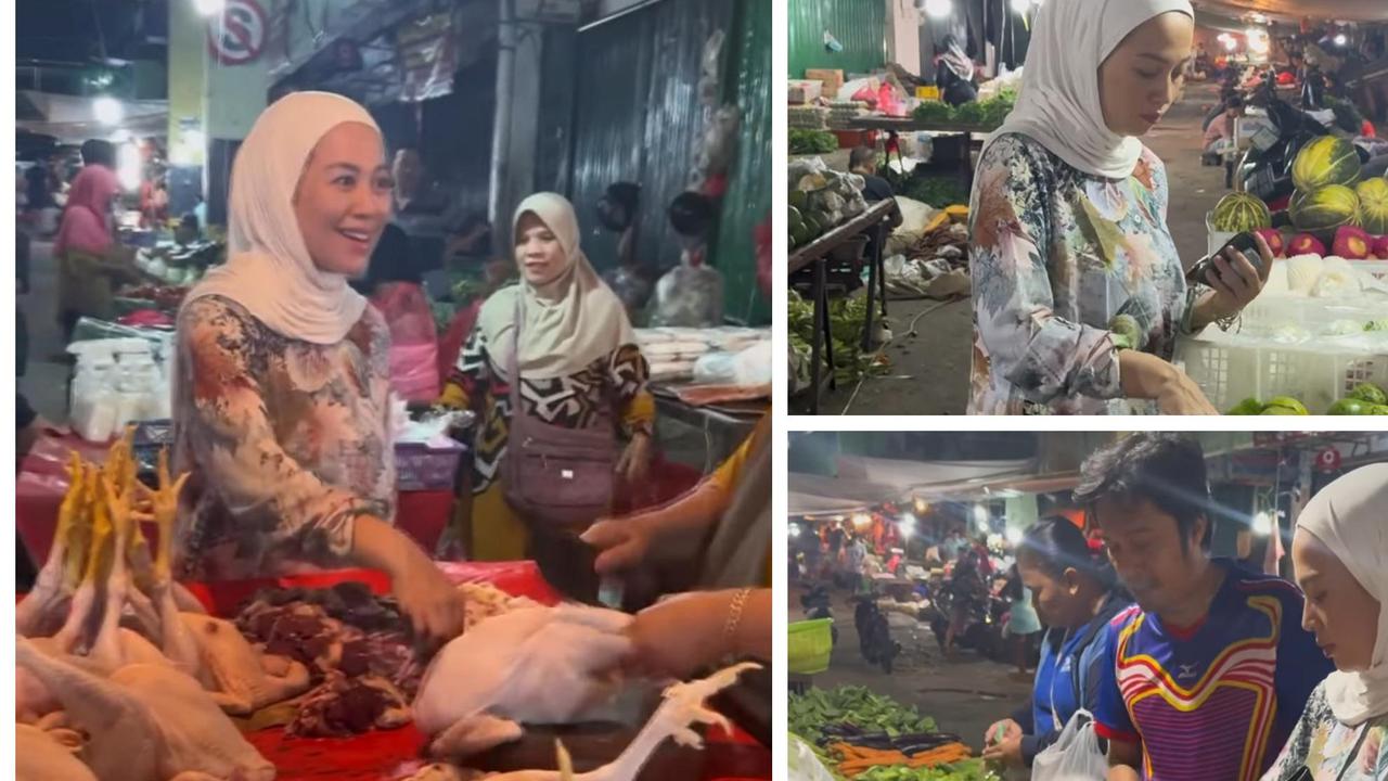 Potret Sederhana Shanty Istri Denny Cagur Belanja ke Pasar, Pergi Subuh Sebelum Sahur & Cantik Apa Adanya Pakai Piyama