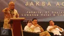Ketua KPK, Taufiequrachman Ruki memberikan pidato dihadapan Asosiasi Pengusaha Indonesia (Apindo) di Jakarta, Senin (21/9/2015). Pertemuan tersebut membahas kondisi keamanan dan ekonomi di Indonesia. (Liputan6.com/Angga Yuniar)