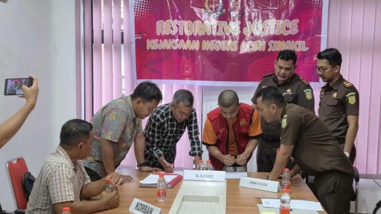 Kejari Aceh Singkil Tuntaskan Dua Kasus Pencurian Melalui Keadilan Restoratif, Prioritaskan Pemulihan Sosial