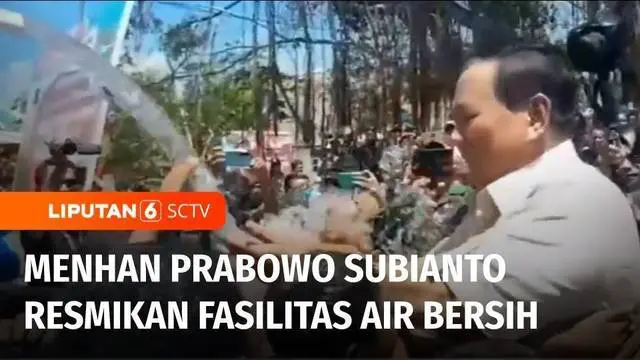 Menteri Pertahanan, Prabowo Subianto meresmikan 16 titik air bersih di Pulau Moa, Maluku Barat Daya. Prabowo berharap, warga bisa menjaga fasilitas air bersih, terutama saat musim kemarau.