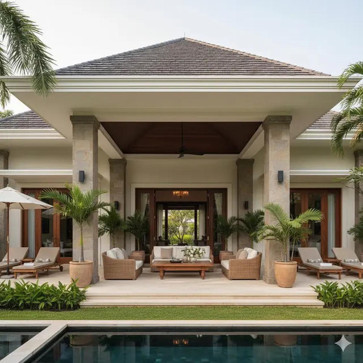 9 Model Rumah 1 Lantai dengan Teras Luas Bergaya Resort, Konsep Elegan yang Bikin Betah