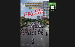Cek Fakta: Tidak Benar Video Iring-iringan Motor Ini Persiapan Demo 27 Agustus 2026