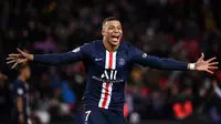 6. Kylian Mbappe (Paris Saint-Germain) - Bintan asal Prancisi ini telah menyumbangkan 5 gol untuk PSG di kompetisi Liga Champions 2019/2020. (AFP/Franck Fife)