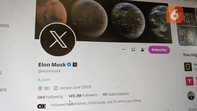 Elon Musk Ubah Foto Profil Twitter dengan Logo X