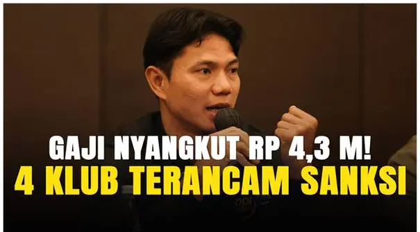 Skandal kembali mencuat di sepak bola Indonesia! APPI (Asosiasi Pesepakbola Profesional Indonesia) mengungkapkan ada 4 klub Liga 1 yang masih menunggak gaji 15 pemain dengan total mencapai Rp43 miliar.