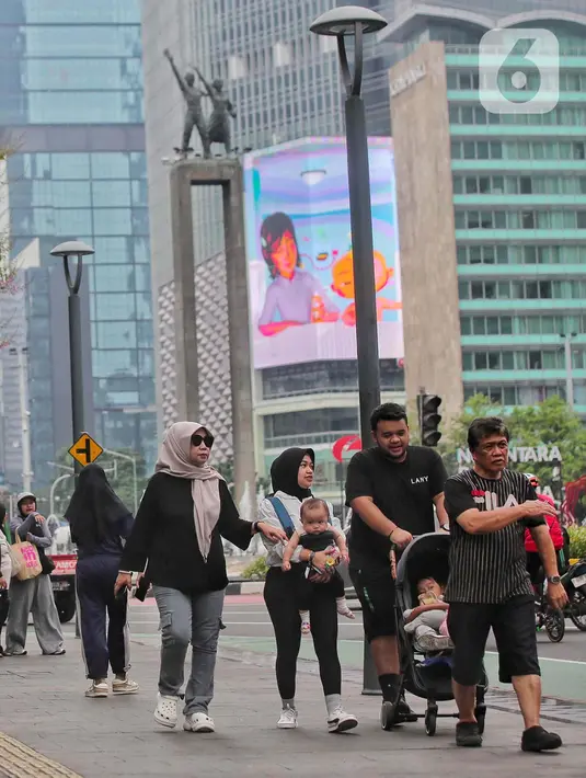 Peniadaan Hari Bebas Kendaraan Bermotor (HBKB) atau Car Free Day (CFD) di Jakarta sehubungan adanya dua agenda besar. (Liputan6.com/Angga Yuniar)