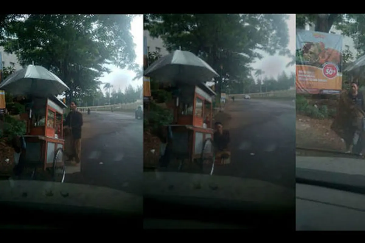 Tak Temukan Masjid Saat Jualan, Tukang Bakso Ini Tetap Salat