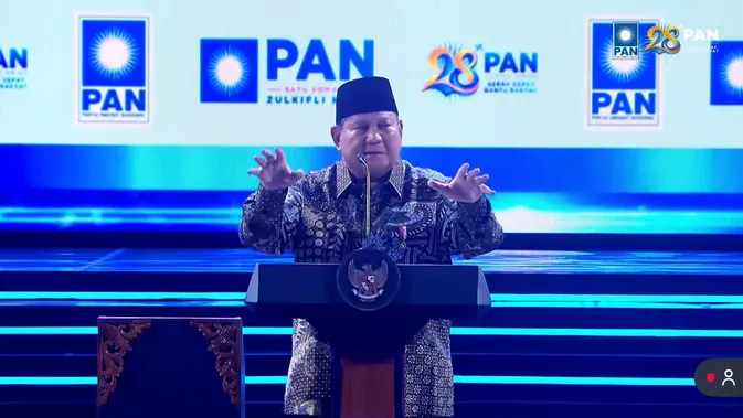 HUT ke-28 PAN, Prabowo Bicara soal Kawan Seperjuangan