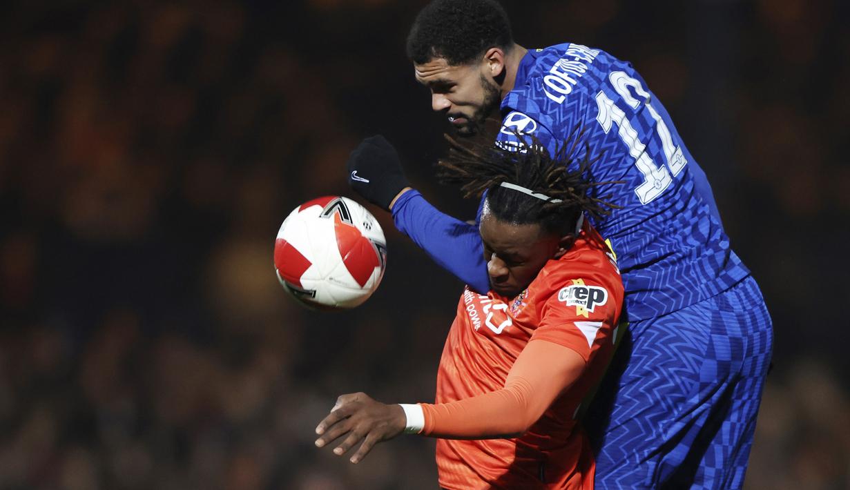 Tiga gol Chelsea dicetak oleh Saul Niguez, Timo Werner, dan Romelu Lukaku. Sedangkan gol Luton Town diceploskan Reece Burke dan Harry Cornick. (AP/Ian Walton)