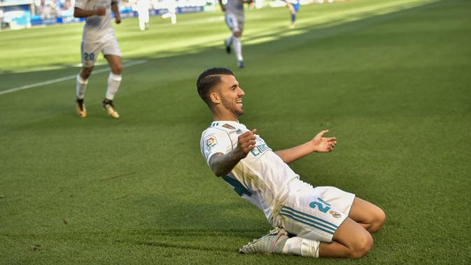 Gelandang Real Madrid, Dani Ceballos, posisinya tidak terjamin musim depan. (AP/Alvaro Barrientos)