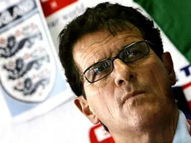 England football team head coach Italian-born Fabio Capello attends a meeting with Lesotho Football Association mamagement on April 15, 2008 at their headquarters in Maseru, in western Lesotho. AFP PHOTO/GIANLUIGI GUERCIA