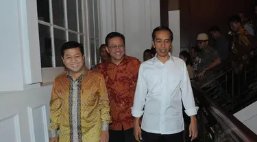Presiden terpilih Joko Widodo (kanan) melakukan pertemuan dengan para Ketua Lembaga Tinggi Negara di Jakarta, (10/10/2014). (Liputan6.com/Herman Zakharia)