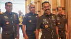 (dari kiri ke kanan) Jaksa Agung Muda Tindak Pidana Khusus (Jampidsus) Kuntadi, Jaksa Agung Muda Intelijen (Jamintel) Reda Manthovani, Wakil Jaksa Agung Asep Nana Mulyana dan Jaksa Agung Muda Tindak Pidana Umum (Jampidum) Leonard Eben Ezer Simanjuntak berjalan bersama usai pelantikan di Gedung Kejaksaan Agung, Jumat (24/7/2026). (KLY/ Budy Santoso).