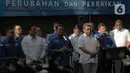 Rombongan Gerindra disambut hangat oleh rombongan partai Demokrat di kantor DPP Demokrat dilanjutkan dengan melakukan pertemuan tertutup. (merdeka.com/Imam Buhori)
