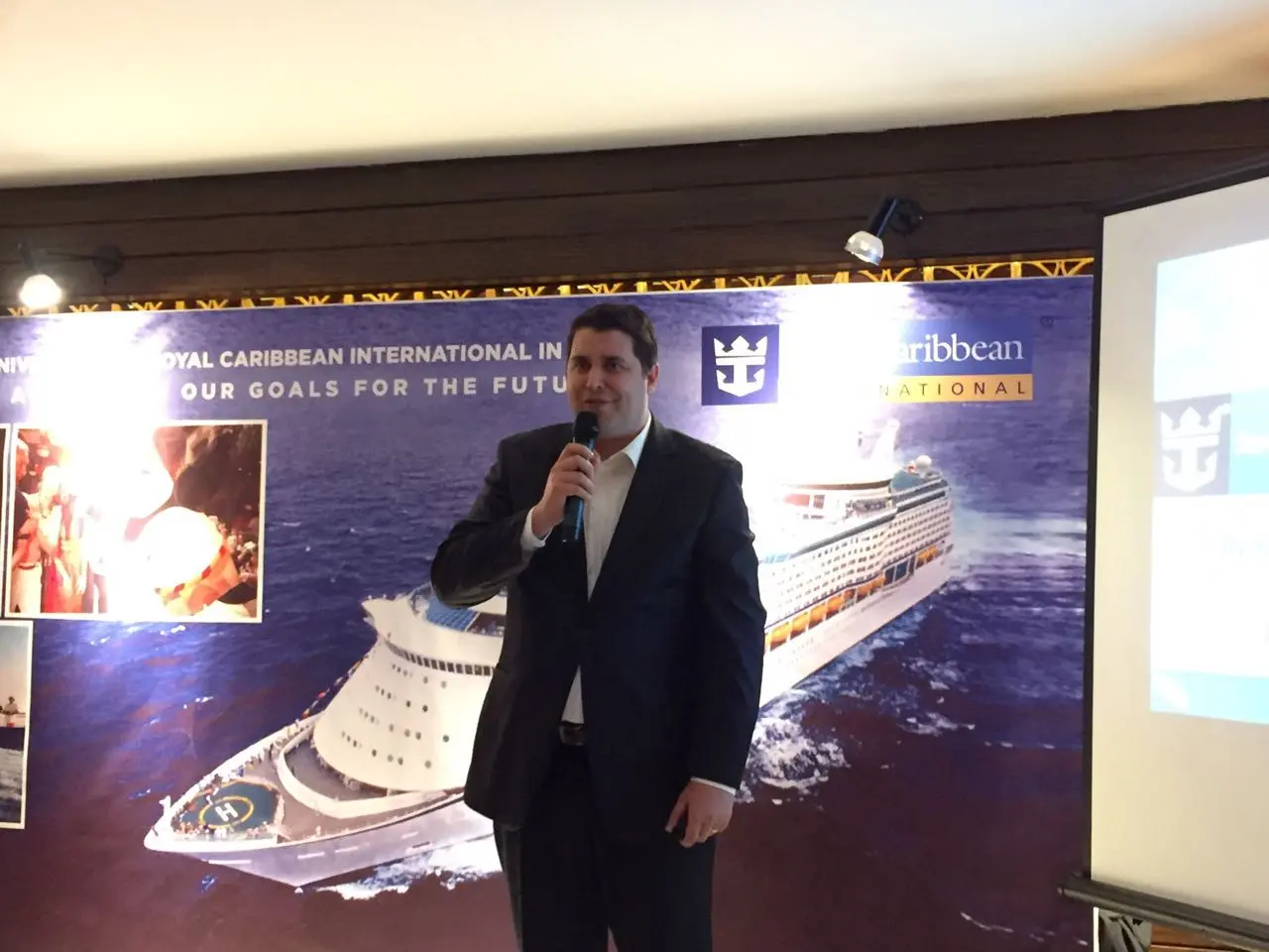 Direktur Utama Royal Caribbean Asia Pasifik Sean Treacy menyebut pengguna kapal pesiar dari Indonesia naik drastis (Liputan6.com/Teddy Tri Setio Berty)