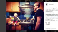 Seorang ayah bernama Stephen Crowley menggunakan kemampuannya meng-edit foto sang anak dalam berbagai situasi berbahaya (Foto: Instagram Stephen Crowley)