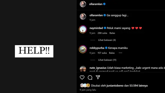 Olla Ramlan miinta tolong (Instagram/ollaramlan)
