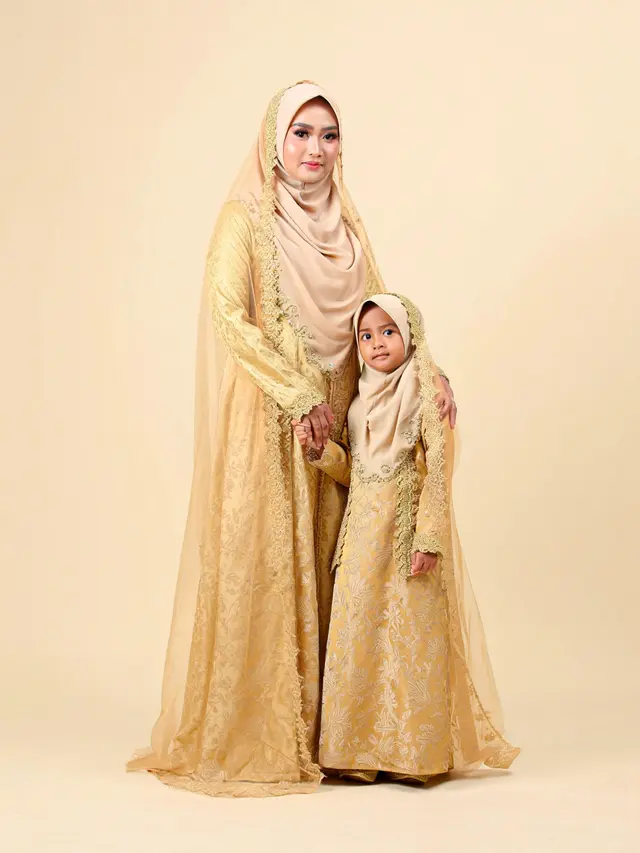 Model Baju Gamis Brokat Couple Ibu dan Anak Perempuan