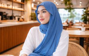 Pashmina Mleyot Viral yang Wajib Dicoba agar OOTD Bukber Ramadan Makin On Point. Foto: Ilustrasi AI