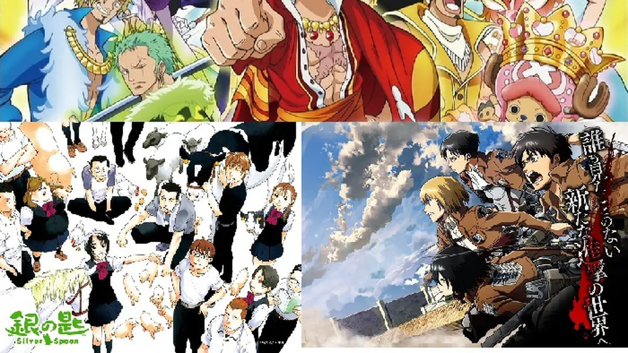 One Piece, Attack on Titan, dan Silver Spoon Jadi Manga Terbanyak