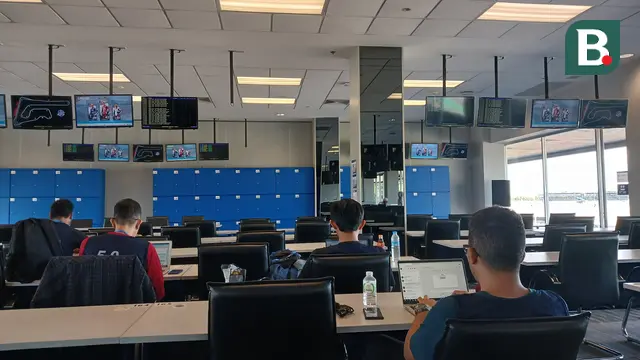 Ruang kerja awak media di Chang International Circuit