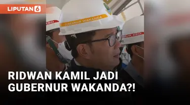 Ridwan Kamil Kedapatan Gunakan Helm Gubernur Wakanda