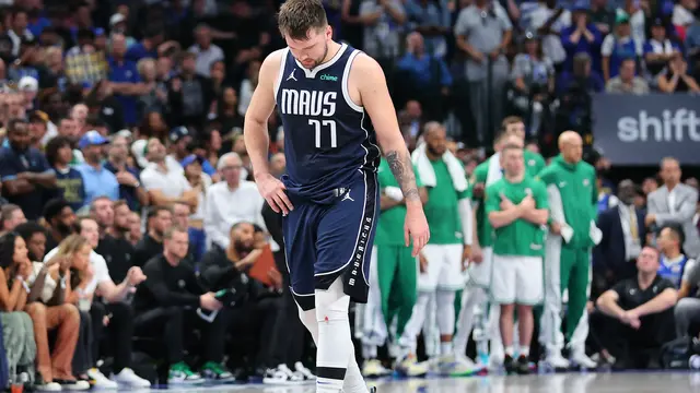 Luka Doncic tertunduk lesu di NBA Finals 2024 game ketiga