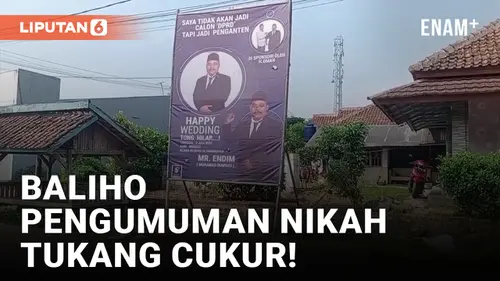 VIDEO: Nyeleneh, Lama Jomblo Pas Nikah Pasang Baliho Segede Gaban