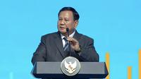 Presiden Prabowo Subianto saat kunjungan kenegaraan Perdana Menteri (PM) China Li Qiang dalam momen Indonesia-China Business Reception 2025 di Jakarta, Sabtu (24/5/2025) malam. (Liputan6.com/Nanda Perdana Putra).