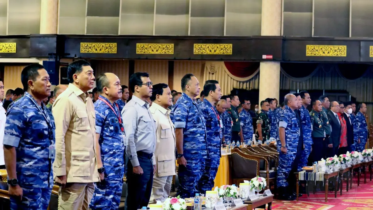 Prabowo Subianto di acara TNI AU