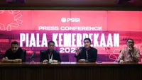 Konferensi pers Piala Kemerdekaan 2025 di Stadion Utama Gelora Bung Karno, Jakarta, Kamis (31/7/2025). (Bola.com/Hery Kurniawan).