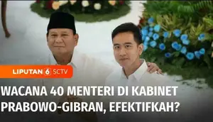 Presiden terpilih Prabowo Subianto disebut-sebut akan membentuk kabinet berisi 40 kementerian. Salah satu alasannya, Indonesia yang dinilai sebagai negara besar memiliki beragam permasalahan. Tepatkah membentuk kabinet jumbo ? Kita Diskusi.