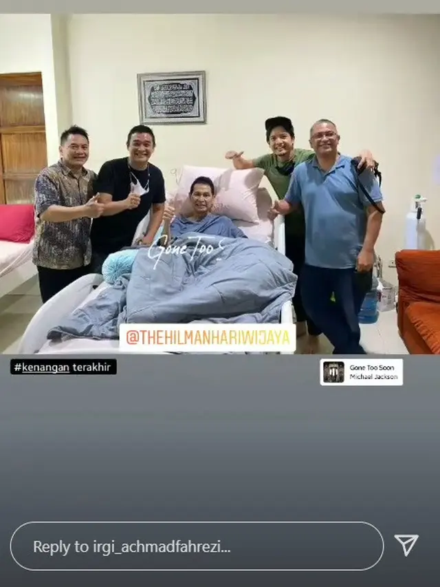 Unggahan Irgi Ahmad  Fahrezi mengenai mendiang Hilman Hariwijaya. (Instgaram/ irgi_achmadfahrezi)