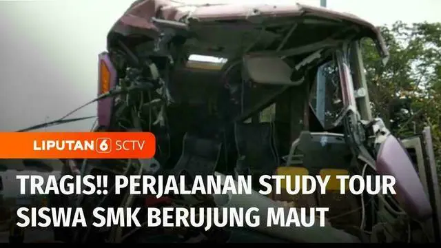 Sebuah bus wisata dengan penumpang puluhan siswa SMK baru pulang dari study tour menabrak dump truck di tol Gempol-Pasuruan, Jawa Timur. Akibatnya dua orang meninggal dunia, dan lima orang terluka.
