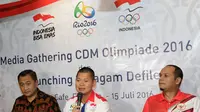 Chef de Mission Indonesia untuk Olimpiade 2016 Rio de Janerio, Raja Sapta Oktohari, juga memberikan update terbaru perkembangan persiapan atlet Indonesia. (Bola.com/Vitalis Yogi Trisna)