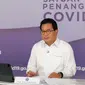 Juru Bicara Satgas COVID-19 Wiku Adisasmito menyampaikan PPKM Mikro mengedepankan kearifan lokal dan pemanfaatan keunikan dan kearifan lokal di Graha BNPB, Jakarta, Kamis (25/3/2021). (Tim Komunikasi Satgas COVID-19)