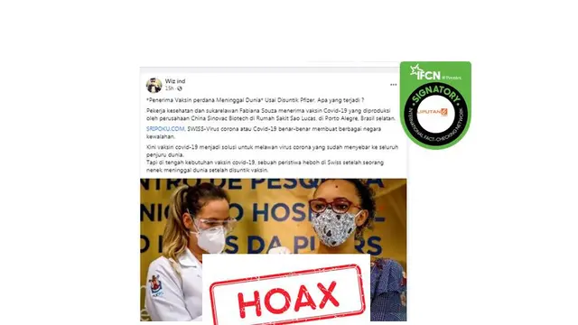 Cek Fakta kematian akibat vaksin covid-19 di Swiss dan Brasil
