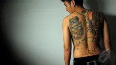  Dimas Anggara ternyata seorang penggemar tato, Jakarta, Senin (16/6/2014) (Liputan6.com/Faisal R Syam)