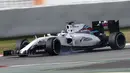 Valtteri Bottas, dari  Williams Racing F1, mencatatkan waktu 1m26.091s pada test pre-season di  Sirkuit Catalunya, Montmelo, Barcelona, Senin (22/2/2016) malam WIB.  (EPA/Alejandro Garcia)